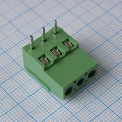 DG129R-5.0-03P-14-00A(H), винтовой клеммный блок c рельефной обоймой, 3 контакта. серия dg129r-5.0