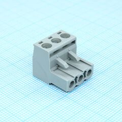 BCP-508- 3 GY, разъемы для печатной платы, номинальный ток: 12 a, расчетное напряжение (iii/2): 320 в, номинальное сечение: 2,5 мм?, полюсов: 3, размер шага: 5,08 мм, тип подключения: винтовой зажим с натяжной гильзой, цвет: сигнальный серый