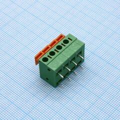 DG142R-5.08-04P-14-00A(H), нажимной безвинтовой клеммный блок на 4 контакта. зажим типа торцевой контакт. серия dg142r-5.08