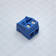 DG332K-5.0-02P-12-00A(H), винтовой клеммный блок с защитой провода, 2 контакта. серия dg332k-5.0