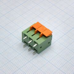 DG142V-5.08-03P-14-00A(H), нажимной безвинтовой клеммный блок на 3 контакта. зажим типа торцевой контакт. серия dg142v-5.08