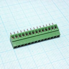 DG308-2.54-14P-14-00A(H), винтовой клеммный блок c рельефной обоймой, 14 контактов. серия dg308-2.54
