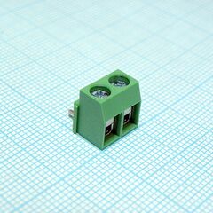 DG126R-5.0-02P-14-00A(H), винтовой клеммный блок с защитой провода, 2 контакта. серия dg126r-5.0