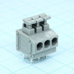 DG235-3.81-03P-11-00A(H), нажимной безвинтовой клеммный блок на 3 контакта. зажим типа торцевой контакт. серия dg235-3.81