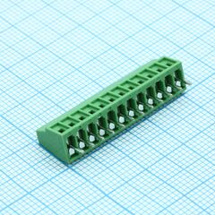 DG308-2.54-12P-14-00A(H), винтовой клеммный блок c рельефной обоймой, 12 контактов. серия dg308-2.54
