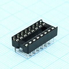 DS1009-16AT1NX-0A2, dip-панель под микросхему 16pin, шаг 2.54мм, ширина 7.62мм