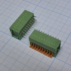DG141R-2.54-10P-14-00A(H), нажимной безвинтовой клеммный блок на 10 контактов. зажим типа торцевой контакт. серия dg141r-2.54