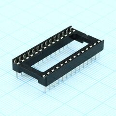 KLS1-216-28-D, dip-панель под микросхему 28pin, шаг 2.54мм, ширина 15.24мм