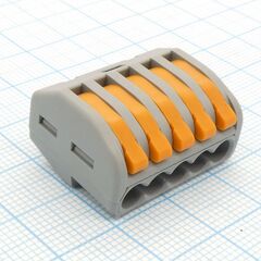 DG223-4.61-05P-11-00A(H), рычажковый безвинтовой клеммный блок на 5 контактов. зажим типа зажимная клеть. серия dg223-4.61
