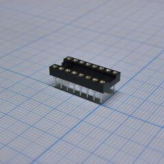 SCSM-16(2.54mm), dip-панель цанговая под микросхему 16pin, шаг 2.54мм, ширина 7.62мм