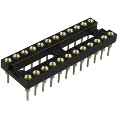 7-1437539-7, dip-панель цанговая под микросхему 24pin, шаг 2.54мм, ширина 7.62мм