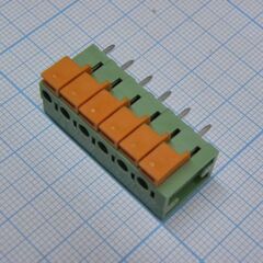DG142V-5.08-06P-14-00A(H), нажимной безвинтовой клеммный блок на 6 контактов. зажим типа торцевой контакт. серия dg142v-5.08