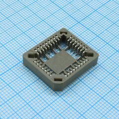 KLS1-210-S-32-A, панель plcc, 32 контакта, шаг 1.27, smd-монтаж, коричневый цвет