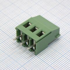 KF129-5.0-03P-14, винтовой клеммный блок c рельефной обоймой, 3 контакта