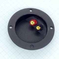 Зажим TM-106A-pl d=105mm Gold, терминал диаметром 105мм, 2 винтовых пластиковых зажима