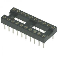 SCSM-20 TRS-20, dip-панель цанговая под микросхему 20pin, шаг 2.54мм, ширина 7.62мм