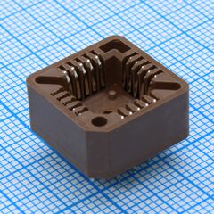 DS1032-20SDNT1A, plcc сокет 20 контактов шаг 1.27, коричневый, h=3.81мм, dip