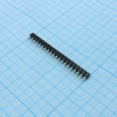 DS1002-01-1X20V13-JK, гнезда цанговые однорядные для монтажа в отверстия 20pin, шаг 2.54мм