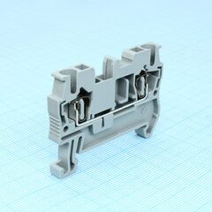 ST 2,5, проходные клеммы, номинальное напряжение: 800 в, номинальный ток: 24 a, тип подключения: пружинный зажим, количество точек подсоединения: 2, cечение: 0,08 мм? - 4 мм?, awg: 28 - 12, ширина: 5,2 мм, цвет: cерый