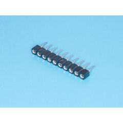 SCSL-10, гнезда цанговые однорядные для монтажа в отверстия 10pin, шаг 2.54мм