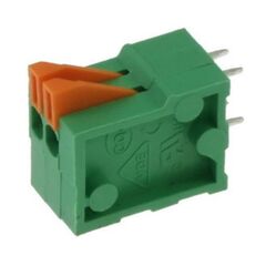 DG141V-2.54-02P-14-00A(H), нажимной безвинтовой клеммный блок на 2 контакта. зажим типа торцевой контакт. серия dg141v-2.54