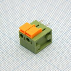 KF142V-5.08-02P, нажимной безвинтовой клеммный блок