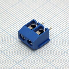 KF301V-5.0-02P-12, винтовой клеммный блок с защитой провода, 2 контакта