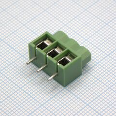 DG166-5.0-03P-14-00A(H), винтовой клеммный блок с защитой провода, 3 контакта. серия dg166-5.0