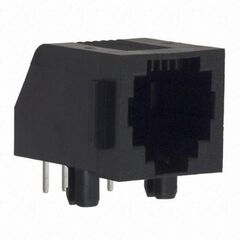5555163-1, розетка 6p6c (rj25) на плату угловая, 6 контакт(-ов), 6 вывод(-ов), 1 порт(-ов)