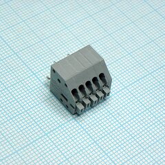 DG250-2.5-05P-11-00A(H), нажимной безвинтовой клеммный блок на 5 контактов. зажим типа торцевой контакт. серия dg250-2.5