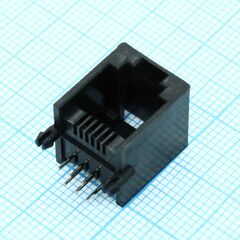 KLS12-124-6P6C-W/O-1-01, розетка 6p6c на плату