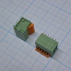 DG141R-2.54-06P-14-00A(H), нажимной безвинтовой клеммный блок на 6 контактов. зажим типа торцевой контакт. серия dg141r-2.54