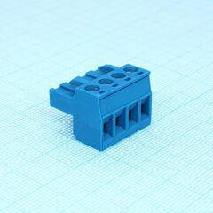 MSTBT 2.5/ 4-ST BU, разъемы для печатной платы, номинальный ток: 12 a, расчетное напряжение (iii/2): 320 в, номинальное сечение: 2,5 мм?, полюсов: 4, размер шага: 5 мм, тип подключения: винтовой зажим с натяжной гильзой, цвет: синий