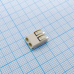 КЛЕММА SMD С КНОП. 2ПОЛ 4ММ БЕЛ, клемма smd с кноп. 2пол 4мм бел