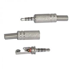 SZC-0145 / NP-145 3.5MM 4PIN, разъём аудио штекер стерео 3.5 мм, 4pin, на кабель, металлический
