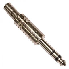 SZC-0055 / 6.3 MM STEREO, разъём аудио штекер стерео 6.35 мм, металлический