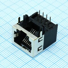 DS1125-S80BP, разъем 8p8c (rj45) розетка на плату, угловой экранированный