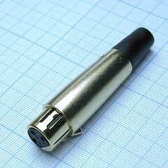 CANNON 47 3F, аудио разъём xlr - розетка кабельная, 3 контакта, цвет - золотистый