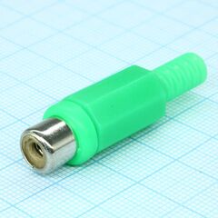 RP-406-GN-EN, rca гнездо кабельное, разъем типа "тюльпан" (зеленые)