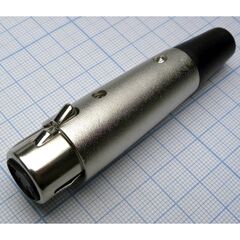 CANNON 49 5F, аудио разъём xlr - розетка кабельная, 5 контактов, цвет - серебристый