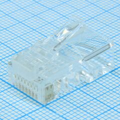 TPR-8P8C-S3, вилка rj-45 для круглого кабеля, 3 зубца, тип х