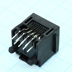 5520259-4, модульный разъем, cat3, rj45, гнездо, 8 контакт(-ов), 8 вывод(-ов), 1 порт(-ов)