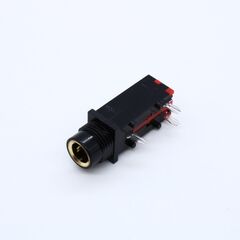 ST-008G-04, стерео аудио гнездо на плату 6.35мм