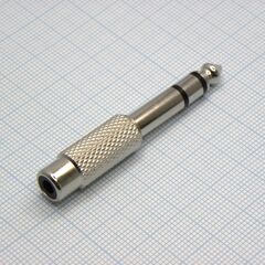 AD TRS штекер 6,3 - RCA гнездо металл, стерео штекер 6.3 - гнездо rca