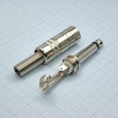 TS 6.3 (jack) 2304 металл, разъем моно аудиоштекер 6.3 мм