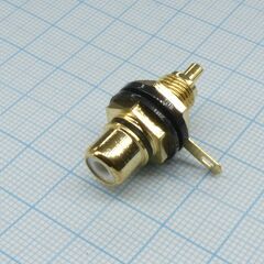 RS-115G-B-EN-DH, rca гнездо блочное, разъем типа "тюльпан" (зол.)