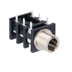 L-KLS1-TG-6.3-007G, аудиоразъем телефонный 6,3 мм на плату 6 контактов