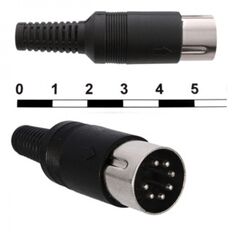 7-0251 7P, разъем din 7, вилка на кабель 7pin, 1а