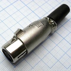 CANNON 67 7F, аудио разъём xlr - розетка кабельная, 7 контактов, цвет - серебристый