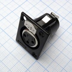 CANNON 30 3F, аудио разъём xlr - розетка приборная, 3 контакта, цвет - чёрный